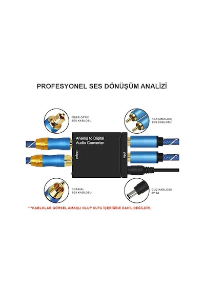 Analog To Digital Optik Tos Ses Dönüştürücü Rca
