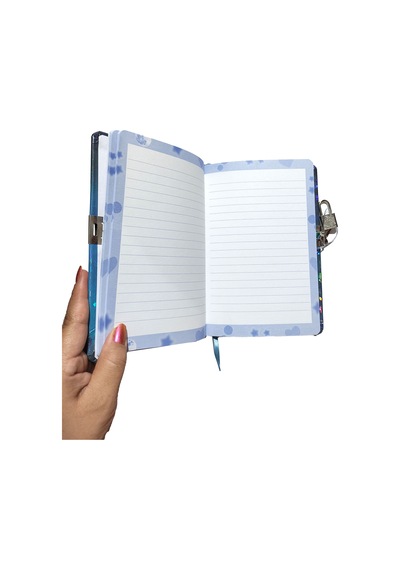 Yıldızlı Gece Hatıra Defteri Günlük Kilitli Defter 80 Yaprak - Paris Eyfel Pembe