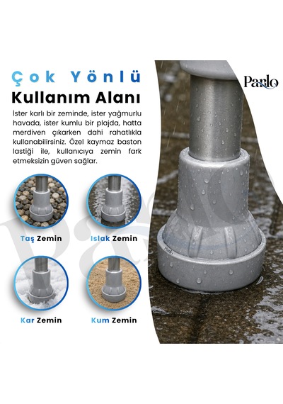 Denge Bastonu- Kaymaya Dirençli Ayarlanabilir Baston Hafif Yüksek Kalite Yürüme Bastonu