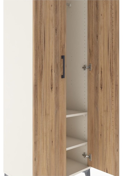 Hyperion Dolap 2 Raflı 2 Kapaklı Tek Askılı 60x44x182 Aytaşı-çam Aytaşı
