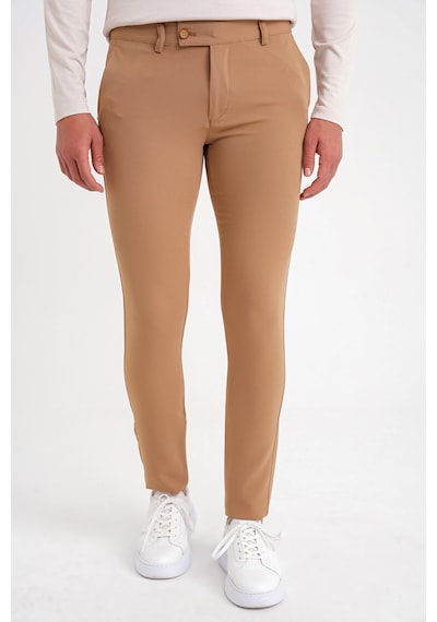 Efor P 1088 Slim Fit Yan Cep Esnek Pamuklu Casual Camel Pantolon Camel