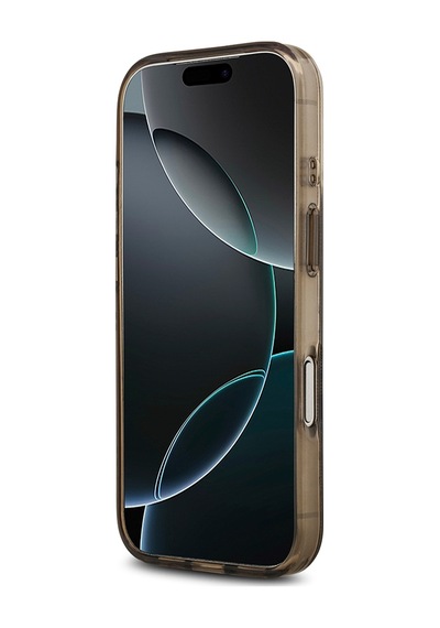 Apple Uyumlu iPhone 17 Pro  Kılıf Guess Lisanslı M-safeli Iml Peony Ve 4g Desenli Klasik Logolu Kahverengi Kahverengi