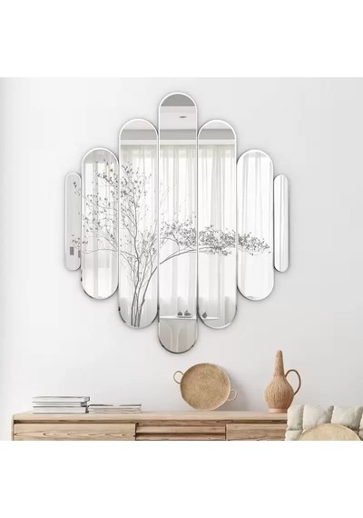 40x40 Cm Kırılmaz Pleksi Dekoratif Duvar Aynası - Modern Tasarım 1. Sınıf Akrilik Ayna Belirtilmemiş