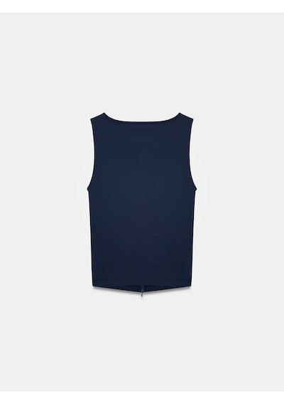 Dilvin 31764 Fermuar Detaylı Top-k.lacivert K.lacivert