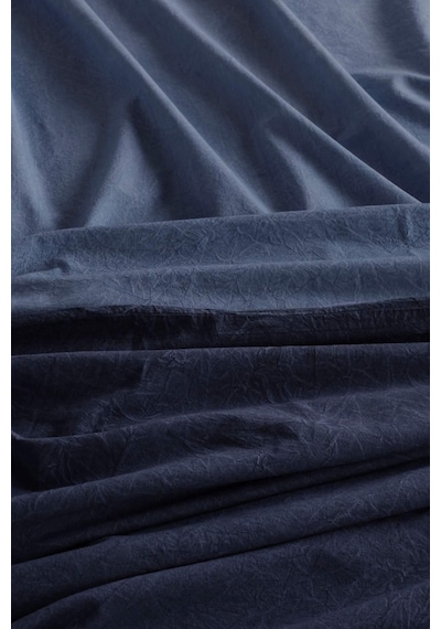 Marble Özel Boyama %100 Pamuk Çift Kişilik Nevresim Takımı Lacivert-indigo Karışık