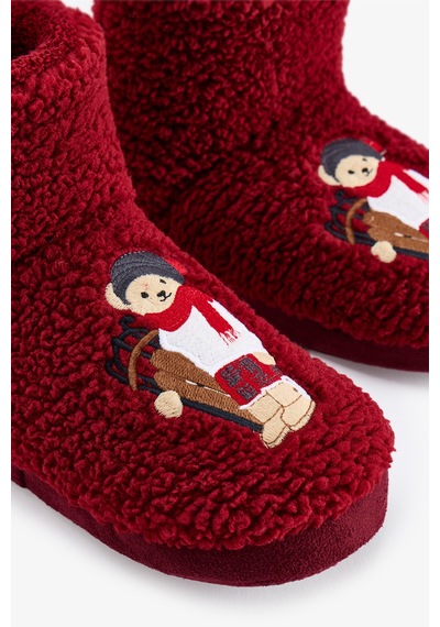 Penti Bordo Cool Bear Bot Kedi Desenli Patik