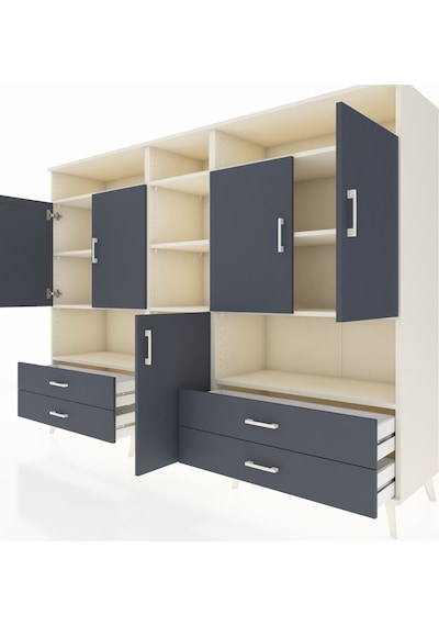 Hyperion Dolap 12 Raflı 4 Çekmeceli 5 Kapaklı 220x44x163 Aytaşı-a Aytaşı-antrasit Hyperion Dolap 12 Raflı 4 Çekmeceli 5 Kapaklı 220x44x163 Aytaşı-a Aytaşı-antrasit