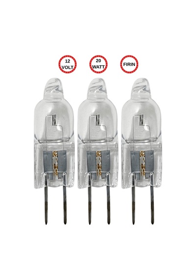 3 Adet Ledvance 12volt 20w Sarı Işık G4 Duylu Fırın Ampulü