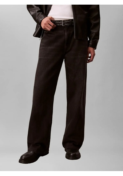 Calvin Klein Baggy Avery Black St, Xb0 Siyah Erkek Kot Pantolon
