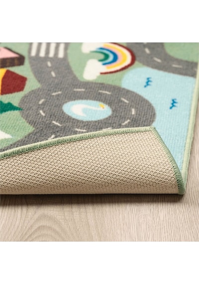 Vallaby Çocuk Halısı 100x133 Cm Oyunlu Çocuk Odası Halı Yeşil