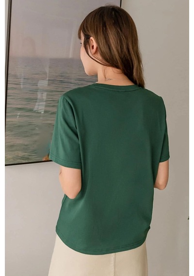 Uyguntarz Unisex The Mountain Baskılı Tasarım Tshirt Yeşil