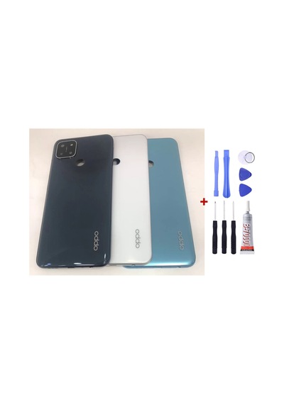 Oppo A15 Beyaz Arka Cam Kapak Pil Kapağı Tamir Set B7000 Set Beyaz