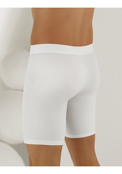 Şahinler Likralı Uzun Boxer Beyaz Me114