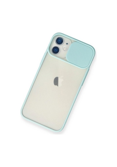 Apple İphone 11 Kılıf Palm Buzlu Kamera Sürgülü Silikon - Turkuaz Çok Renkli