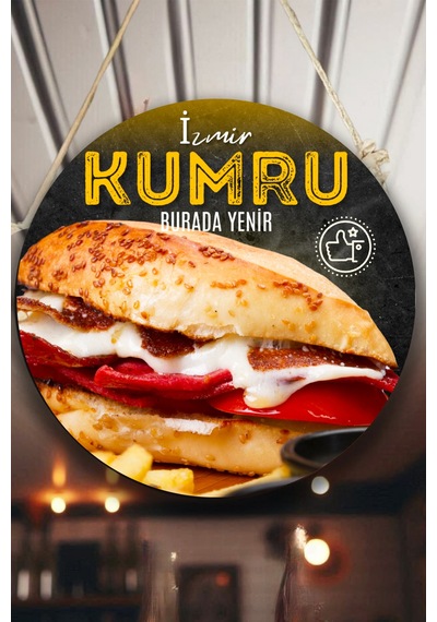 Kumru Salonu Duvar, Kapı, Tek Taraflı Askılı Pano Karşılama Tabelası, Kumru Tost Dükkanı Süs Dekoru