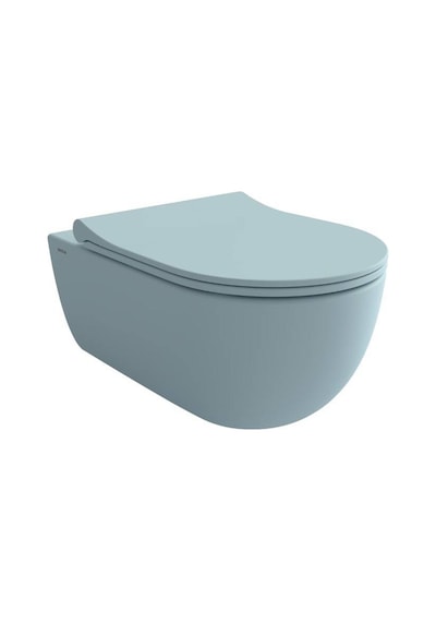 Bocchi - V-tondo Rimless Asma Klozet Mat Buz Mavisi - 1416-029-0128 Diğer