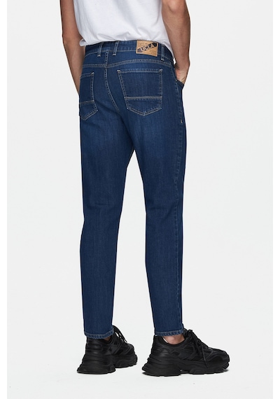 Ucla Fausto Mavi Denim Nakışlı Standard Fit Erkek Pantolon Mavi