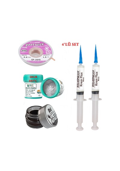 Best Krem Lehim 183 C 50gr Havya Uc Temizleyici Flux Lehim Toplama Cp-2015 Lehim Emme Teli Seti01