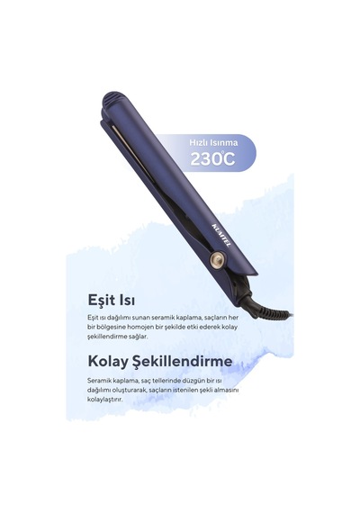 Kumtel HTHS-02 2in1 Seramik Saç Düzleştirici