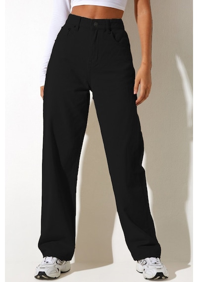 Madmext Mad Girls Siyah Palazzo Jean Mg1247-Siyah