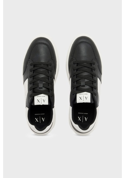 Armani Exchange Logolu Sneaker Ayakkabı Erkek Ayakkabı Xm002627 Af17540 Mc482 Siyah-beyaz SİYAH-BEYAZ
