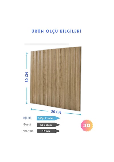 1m² 50cmx50cm 4 Adet Kahverengi 3d Abs Pvc Malzeme Dayanıklı Duvar Paneli Silinebilir Lambiri Panel