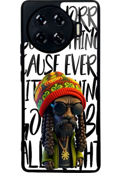 Tecno Spark 20 Pro Plus Bob Marley Tasarımlı Glossy Telefon Kılıfı Çok Renkli
