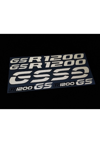 Bmw R1200 Gs Reflektifli Beyaz Adventure Sticker Set