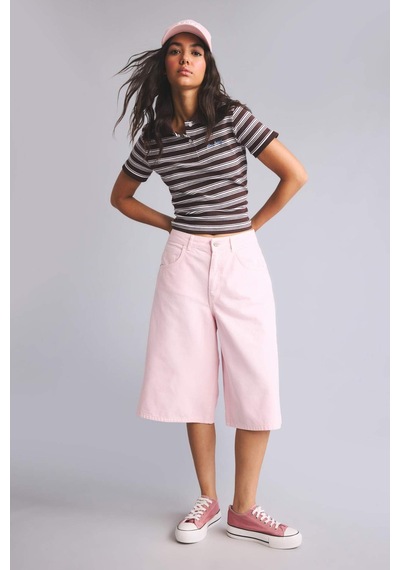 Defacto Açık Pembe Bermuda Jean Şort I0204ax26hspn648 Pembe-pn648