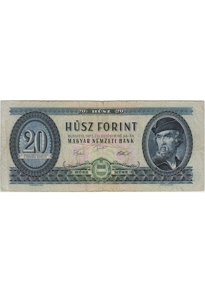 Macaristan 20 Forint 1975 Temiz+