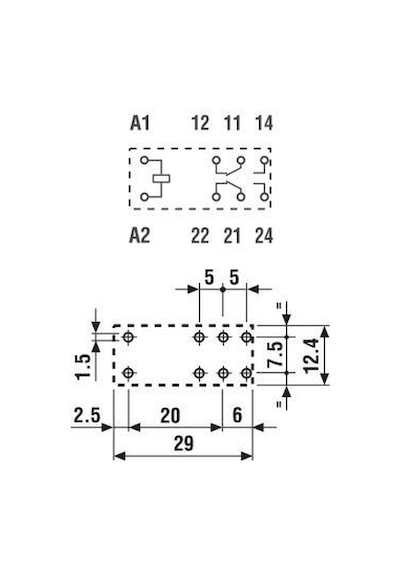 Finder 40.62.9.012.0000 12v 10a Dc 2 Kontak Minyatür Pcb Röle ( L