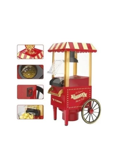 Sıcak Hava Popcorn Makinesi Yağsız Mısır Patlatıcı Nostaljik Tasarım Hbtkn-prk4930