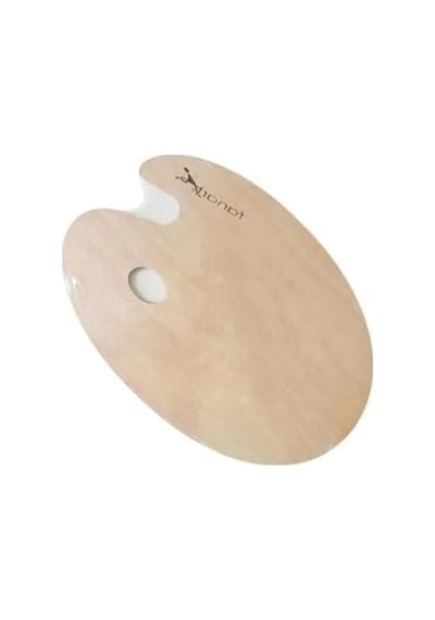 Mdf Oval Palet, 20x30x0,3 Cm Ölçülerinde Boyama İçin Uygun