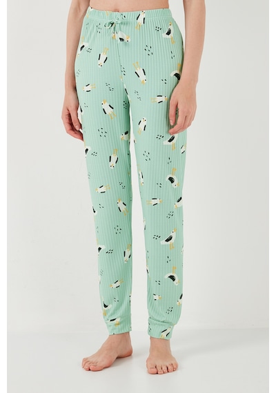 Lela Regular Fit Kısa Kollu Bayan Pijama Takımı 65740104 Mint