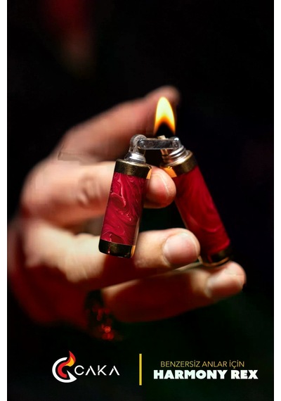 Caka Lighter Rex Harmony Kırmızı Benzinli Çakmak - Ckl-077