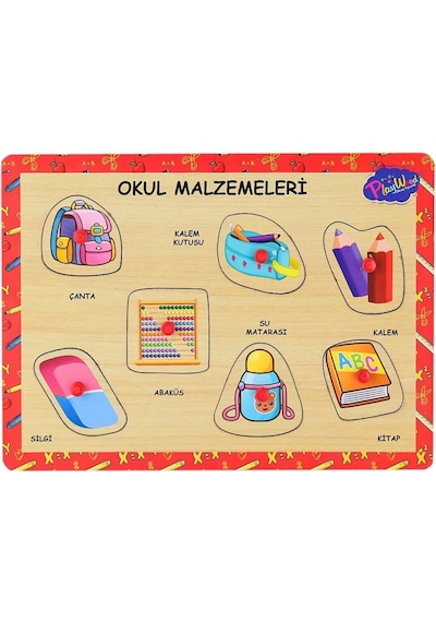 Ony-196-197 Ahşap Tutmalı Okul Malzemeleri -eco Lounge