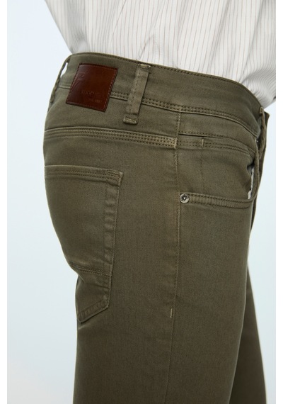 Morven Erkek Haki Denim 5 Cep Slim Fit Jean Kot Pantolon 26ms003032710 Haki