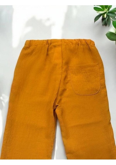 Çikoby Erkek Çocuk Keten Pantolon-14561 Kiremit