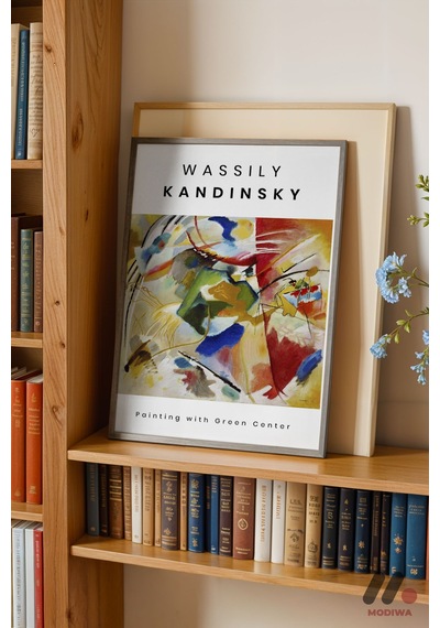 Kandinsky Sergi Posteri, Siyah Çerçeveli Duvar Tablosu - Modern Ev Dekorasyonu