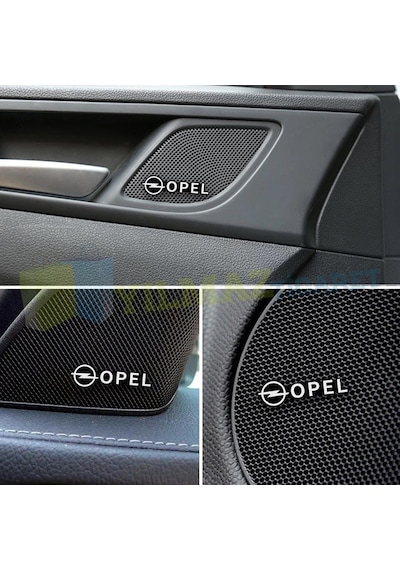 Opel Logo Hoparlör Sticker Arma Amblem Metal Yapışkanlı 2 Adet