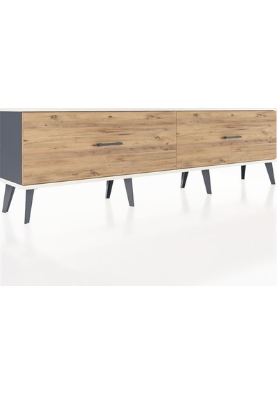 Arges Tv Ünitesi 2 Çekmeceli 176x30x51 Antrasit-aytaşı/çam Aytası/atlas Çam Arges Tv Ünitesi 2 Çekmeceli 176x30x51 Antrasit-aytaşı/çam Aytası/atlas Çam