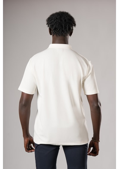 Fbi Regular Fit Dokulu Likralı Polo Yaka T-shirt Beyaz Fbi Regular Fit Dokulu Likralı Polo Yaka T-shirt Beyaz