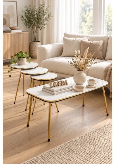 Odera Çift Gold Beyaz Mermer Desenli Orta Sehpa Ve Zigon Sehpa 4'lü Set Metal Ayaklı Modern İskandinav Salon Sehpası Diğer Odera Çift Gold Beyaz Mermer Desenli Orta Sehpa Ve Zigon Sehpa 4'lü Set Metal Ayaklı Modern İskandinav Salon Sehpası Diğer