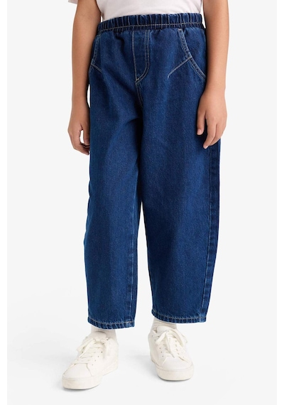 Defacto Kız Çocuk Balloon Fit Geniş Paça Jean Pantolon F2608a825aunm34 Mavi