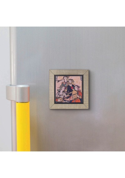 Müzisyen Kadınlar Minyatür Baskılı Mdf Magnet 7x7