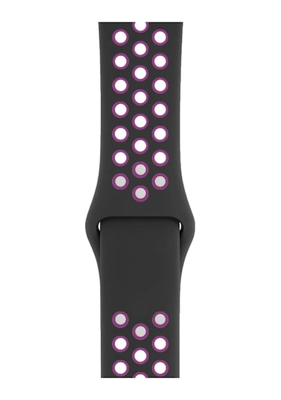 Apple Uyumlu Watch 38 40 Mm Silikon Kayış Siyah/pembe