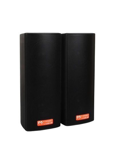 Magicvoice Mv-26 2x7.5 Cm 50 Watt Komütatörlü Hat Trafolu Siyah Sütun Hoparlör 2 Li Takım