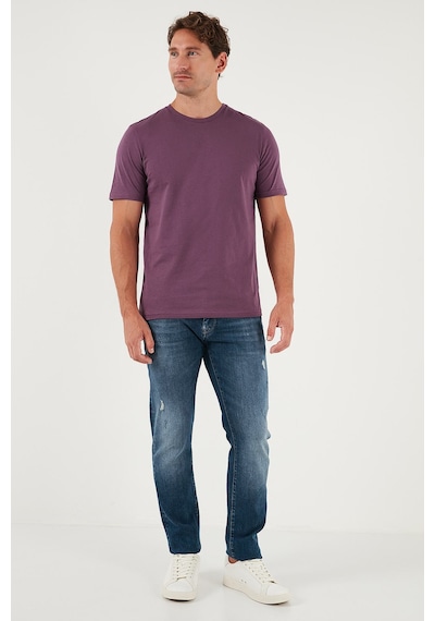 Buratti Pamuklu Regular Fit Bisiklet Yaka 5'li Paket T Shirt Erkek T Shirt 59020204s5 Siyah-mürdüm-kül-mavi-ekru