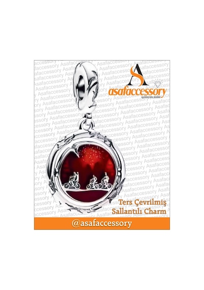 Stranger Things Ters Sallantılı Charm Asafaccessory Gümüş