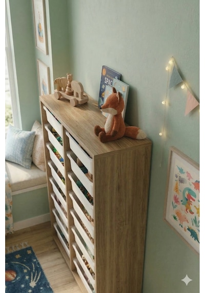 16 Adet Orta Boy Çekmeceli 110 Cm Atlantik Çam Çocuk Odası Oyuncak Dolabı Ve Çok Amaçlı Saklama Ünitesi - Depolayıcı Düzenleyici Organizer Ahşap 16 Adet Orta Boy Çekmeceli 110 Cm Atlantik Çam Çocuk Odası Oyuncak Dolabı Ve Çok Amaçlı Saklama Ünitesi - Depolayıcı Düzenleyici Organizer Ahşap